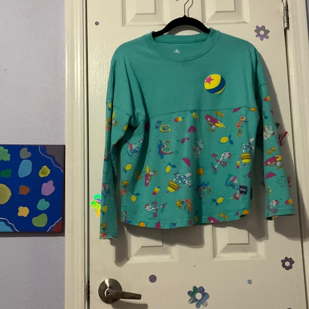 Disney‎ Teal Long Sleeve Shirt with Fun Graphics